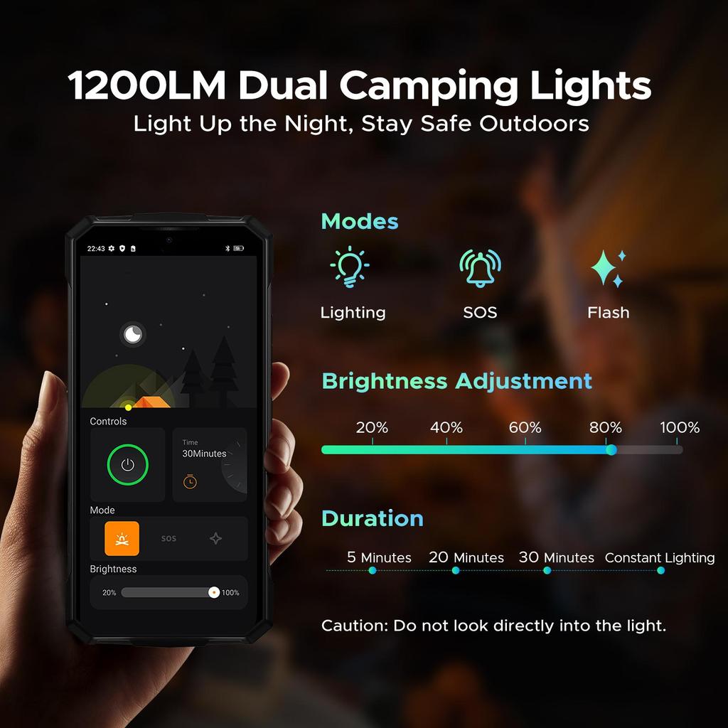 DOOGEE Fire 7 Pro Rugged Phone 5G,POC Intercom Function,Dual Camping Lights,32GB+256GB/2TB, 13000mAh/33W, 6.6" HD+IPS, 64MP+20MP