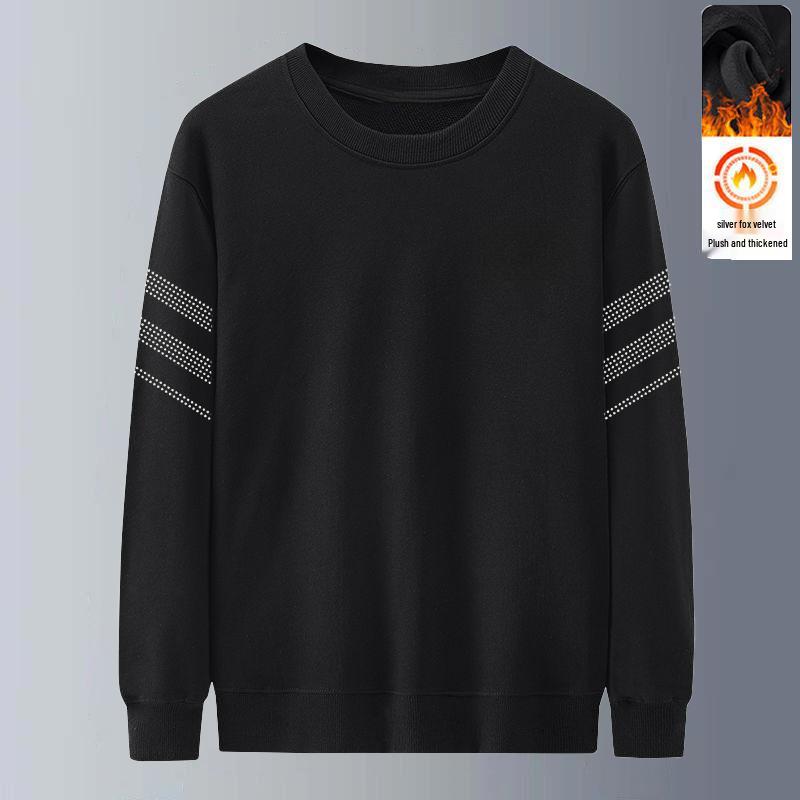 

Men s Plus Velvet Heavyweight Pullover Jacket - Versatile Loose Fit for Fall/Winter 2025 5XL (for 180-200 lbs)