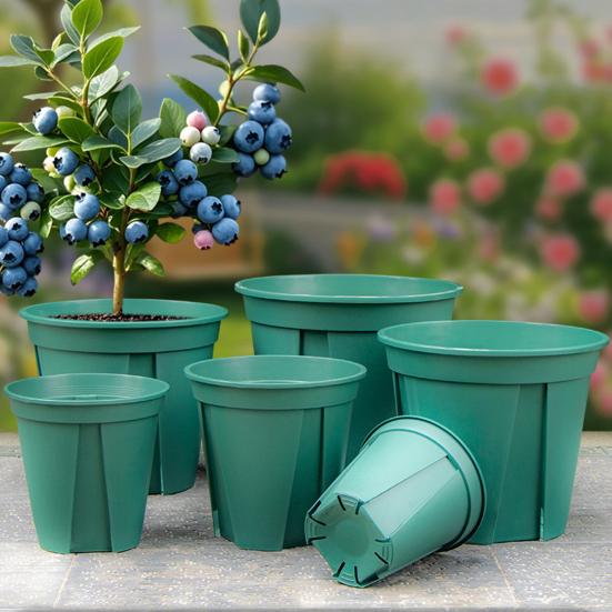 Breathable Control Flower Pot with Air Pruning Design Resin Planter for Blueberries Strawberries Roses Drainage Holes Thickened Beginner Plant Pot for