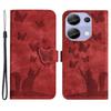 For Xiaomi Redmi Note 13 Pro 4G/Poco M6 Pro 4G Wallet Phone Case Butterfly Cat Imprint Leather Cover