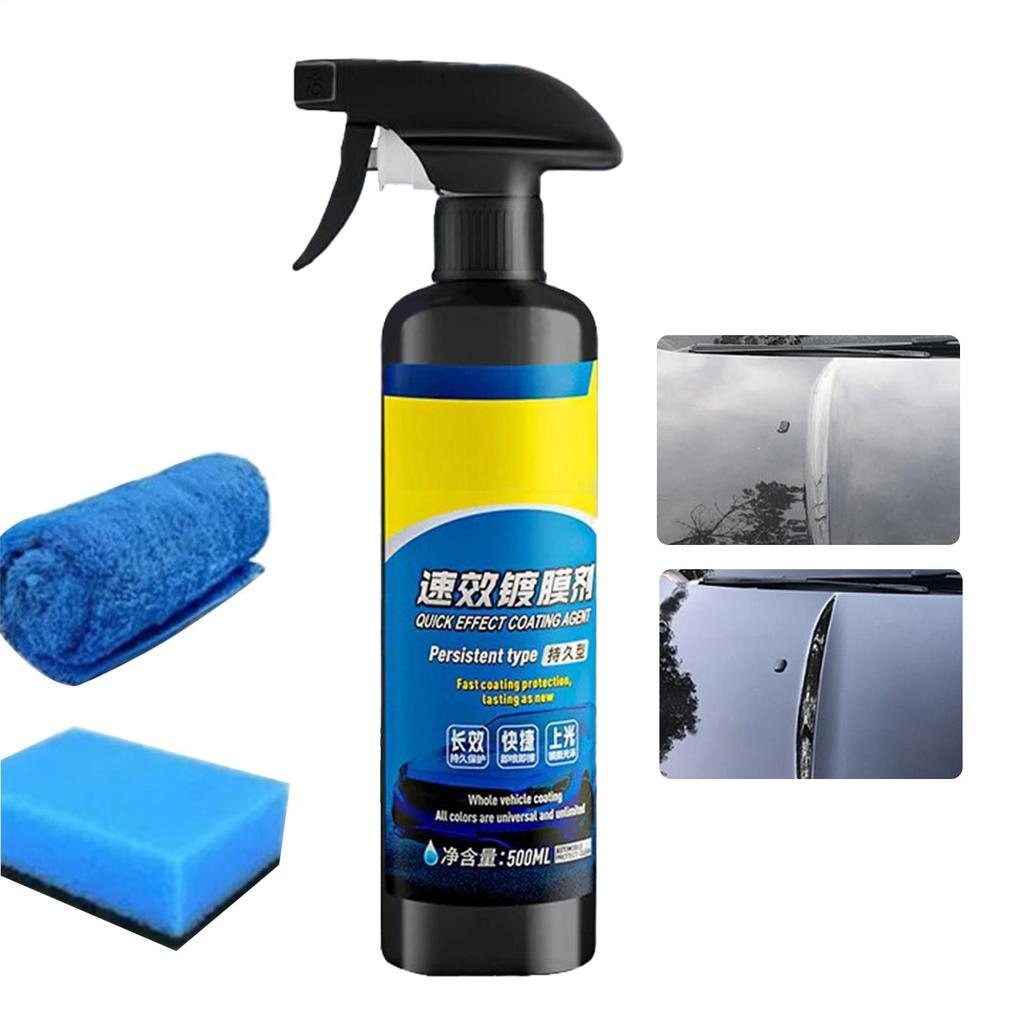 500ml Car Coating Spray Coating Agent Spray Vehicle Scratch Wax PolishWaterless Wash Oil Film Glass Cleaner Paint Sealant