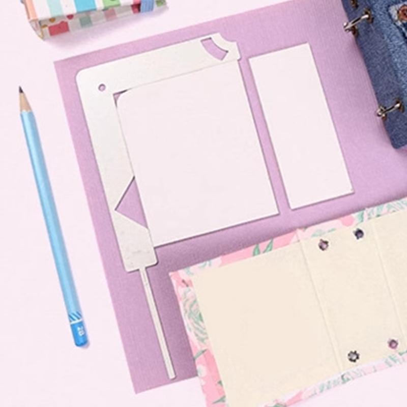 Multifunctional Book Covers Guide Ruler Stainless Steel Bookbinding Ruler For Scrapbooking Photo Album Notebook Covers