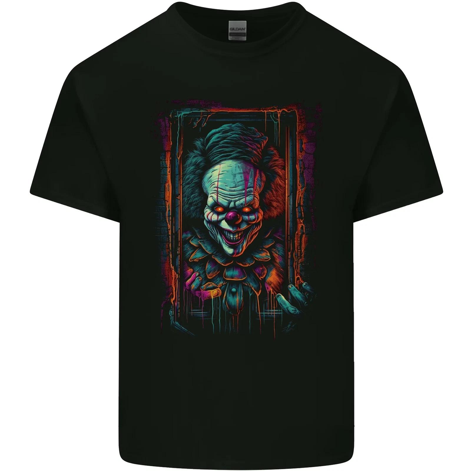 Dark Evil Clown Halloween Kids T-Shirt Childrens L