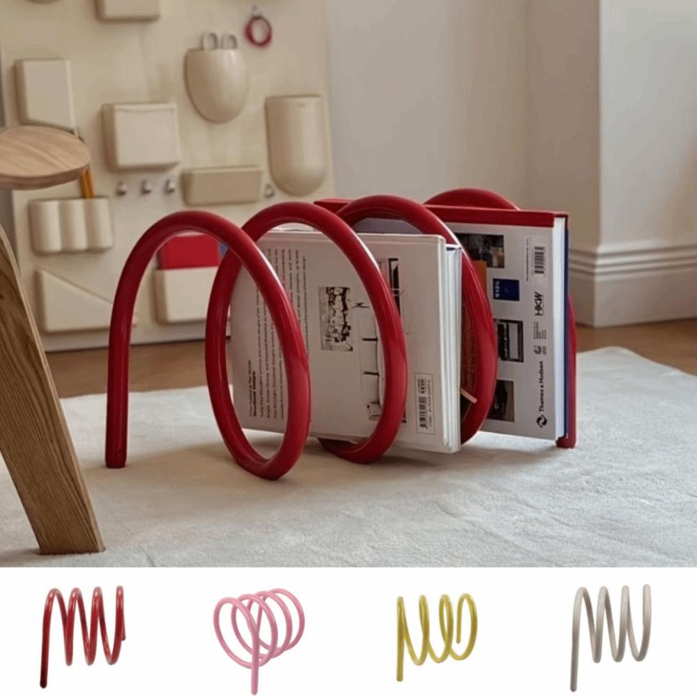 Spiral Bookcases Dopamine Color Bookshelf Fashionable Accessories Book Racks Study Decoration