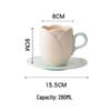 Ins Retro Tulip Ceramic Coffee Cup Set