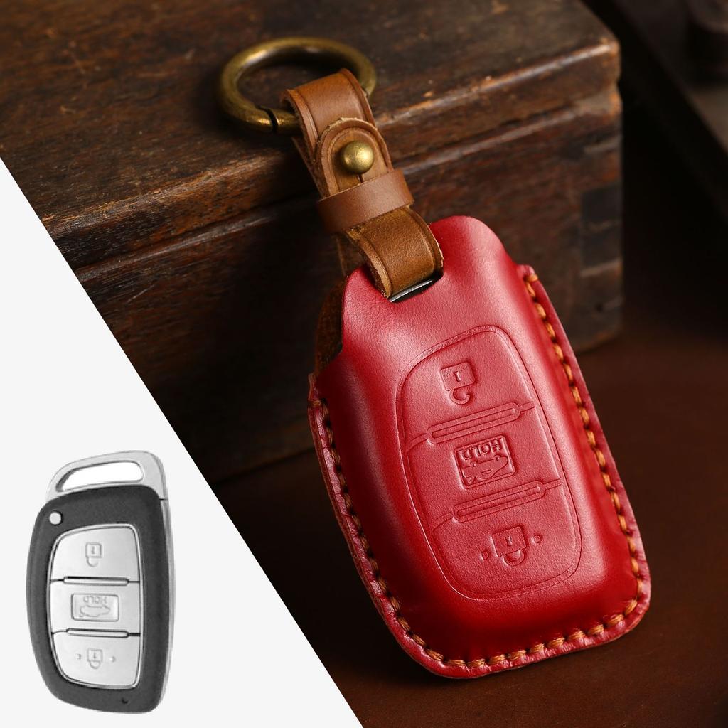 Leather Key Bag Is Suitable For Modern Key Bag Ix35 Pure Handmade Mad Horse Leather Car Key Bag Cover.