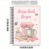 New arrival spiral recipe notebook cooking diary home recipe coil book