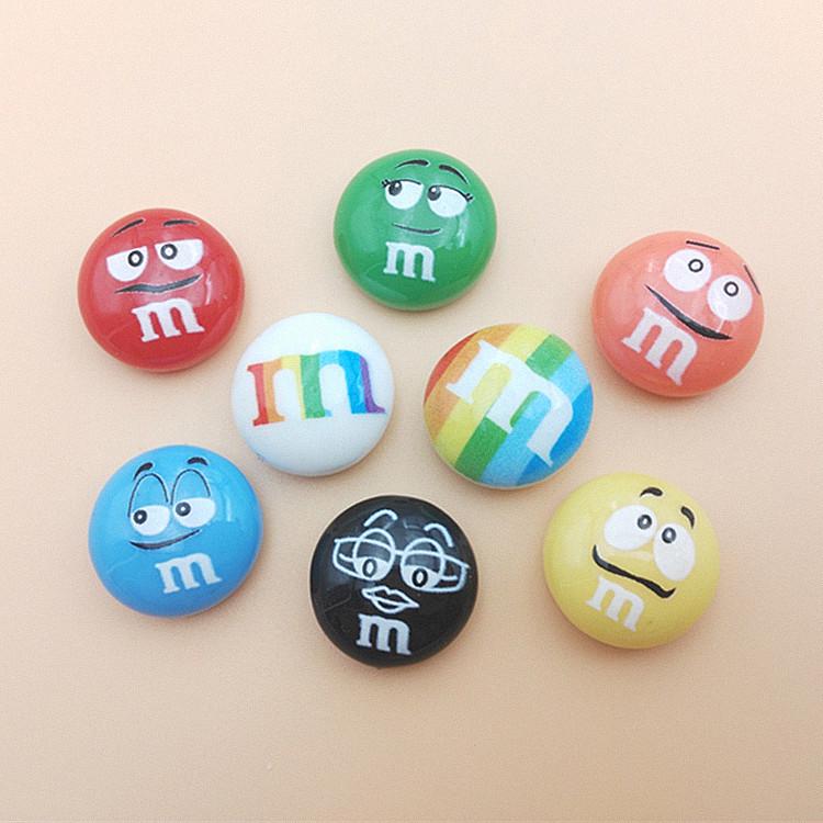 Cartoon Rainbow M&M's Resin Jewelry and Phone Case DIY Accessories