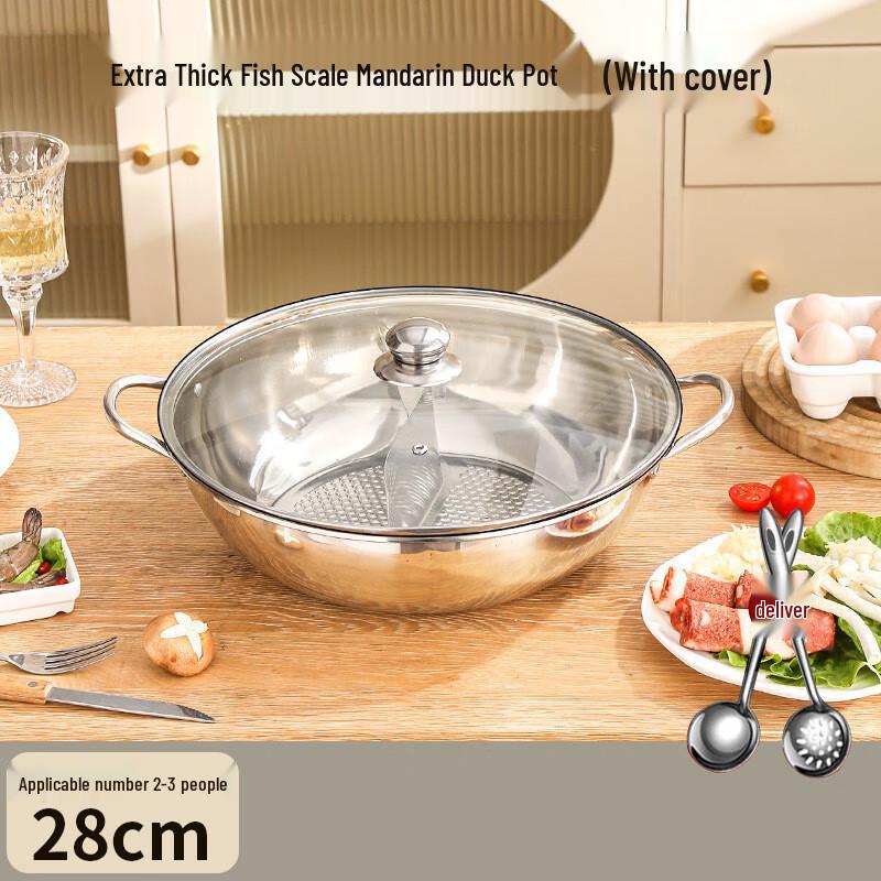 Family Dual-Flavor Stainless Steel Hot Pot