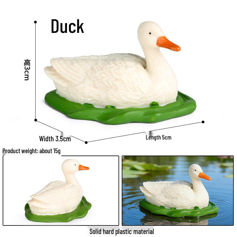 Farm Animal Simulation Toy Set: Chicken, Duck, Goose, Boar, Horse, Cow - Educational Gift for Children, Cognitive Ornament