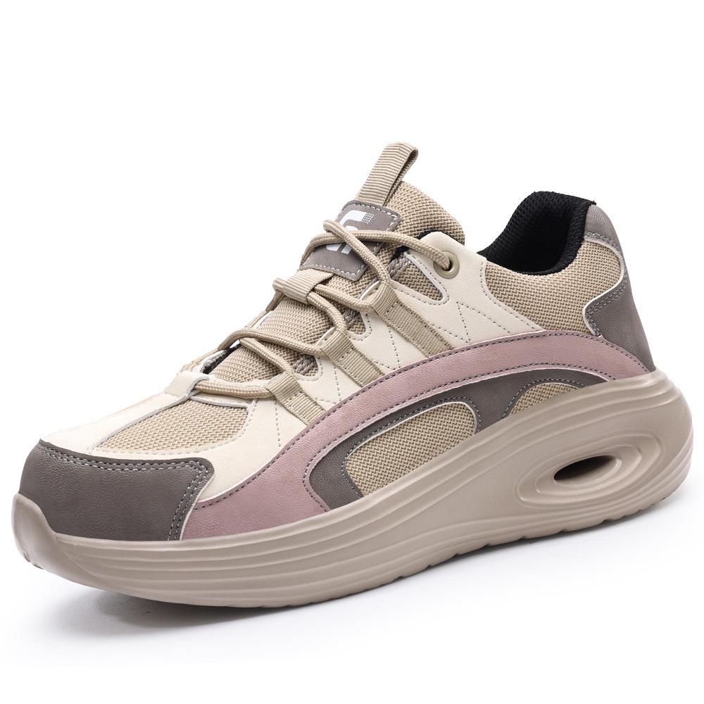 Zapatos de Seguridad Ligeros y Transpirables para Mujer - Cómodos Antiaplastastamiento, Antipinchazos, Zapatos de Trabajo Modernos para Largas Horas de Pie