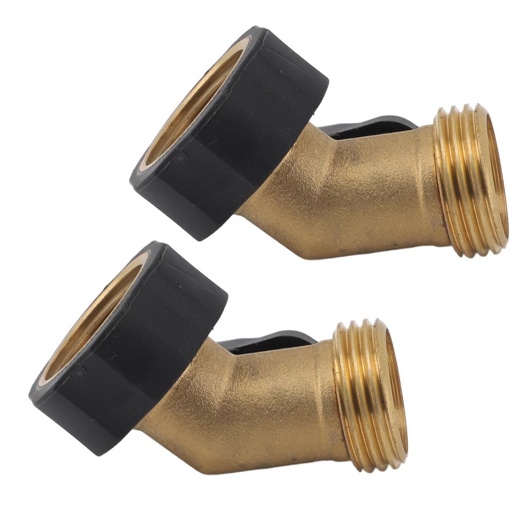 Brass Garden Hose Shutoff Valve Curved Design Water Control for Garden Irrigation Car Washing