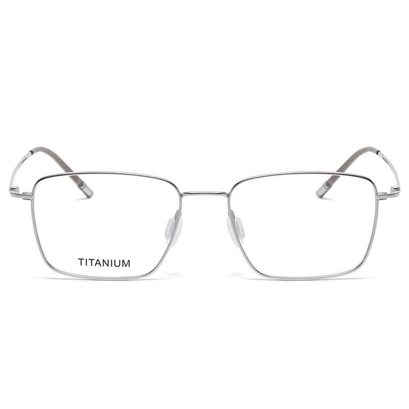 Autumn 8501 Pure Titanium Unisex Retro Square Anti-Blue Light Glasses with Myopia/Plano Lenses.
