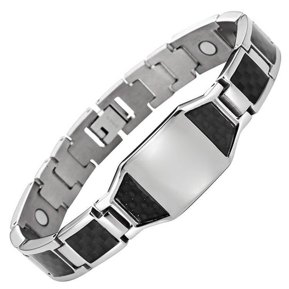 Men's 4-in-1 Magnetic Titanium & Stainless Steel Germanium Energy Bracelet