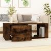 816541 vidaXL Coffee Table Smoked Oak 100x50.5x35 Cm Engineered Wood