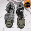 Extra Large Snow Boots: Men's Thickened Non-Slip Martin Boots, Winter Velvet Warm Workwear Cotton Shoes