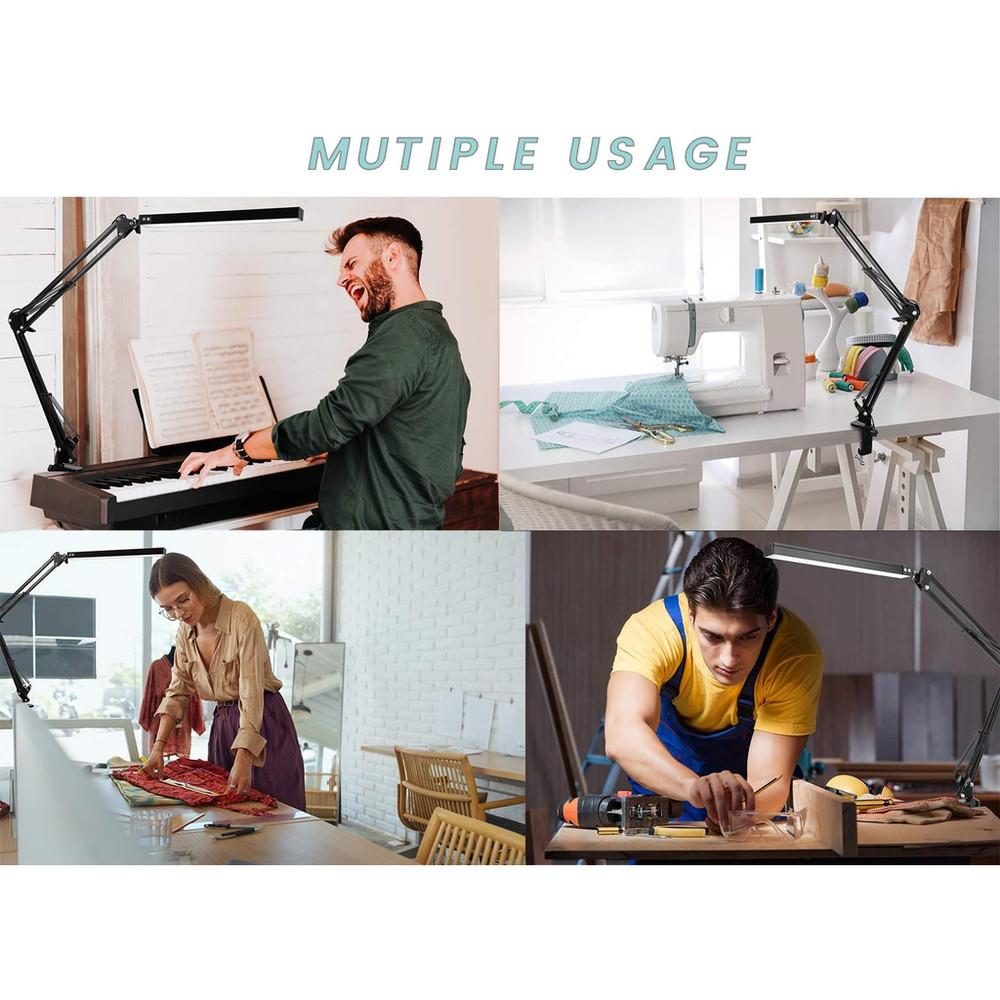 3 Light Colors LED Flexible Desk Table Lamp Rotatable Study Table Light Office Bedroom Eye Protection Lighting System