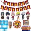 Naruto Ninja Birthday Party Decor Supplies Featuring Colorful Balloons And Plates