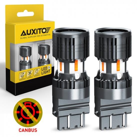 AUXITO 3157 2400lm LED Turn Signal Light Bulbs Amber Bright CANBUS EOOH