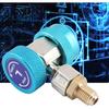 Quick Coupler R134A A/C Low Side Blue 90 Connector Air Conditioning Adapter with Extractor Valve Core, 1/4 Inch Male