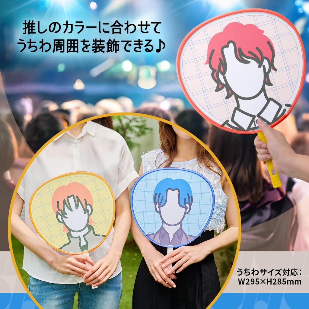 Plus Fan Decoration Oshikatsu Oshi Clear Fastens Without Glue or Clips Border, Itooshi, Tube, Color, Red, FL-306CF 91-770,