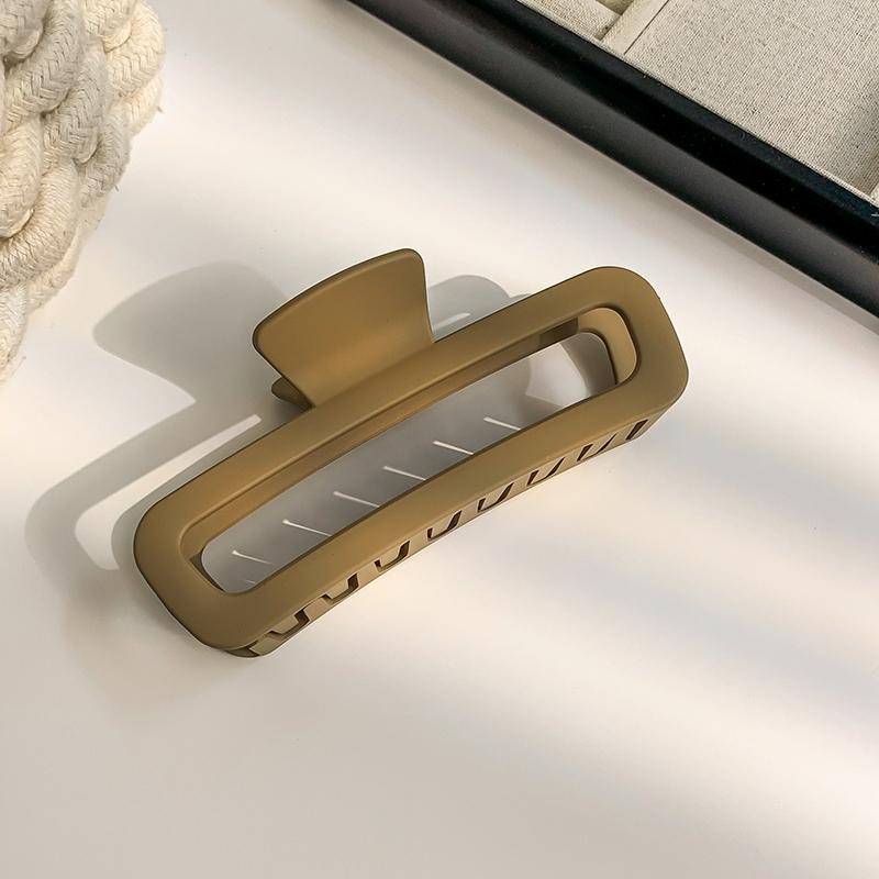 Frosted simple square shark clip back head Pan hair grab clip advanced sense hair accessories