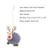 2Pcs/Set Felt Fawn Pendant Plush Doll Lovely Easy-cleaning Colorful Christmas Tree Elk Stuffed Toy for Gift