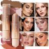 HelloKiss Baghetă Dublă pentru Contur Stick Cremă Iluminator & Fard de Obraji Sculptare 3D a Feței Blenduire Ușoară Machiaj Natural Rezistent la Apă de Lungă Durată