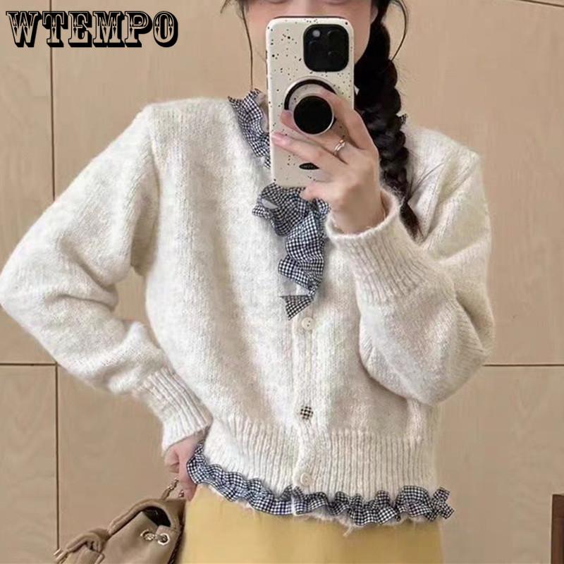 Autumn and Winter Women's Knitted New Sweater Autumn and Winter Short Knitted Coat