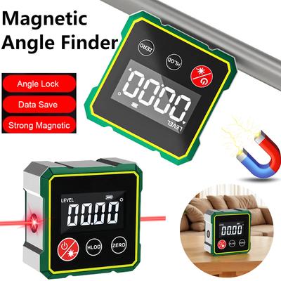 Magnetic Angle Finder with LCD Backlight Protractor Inclinometer Gauge Level Angle Gauge for Woodworking Table Saw Metalworking