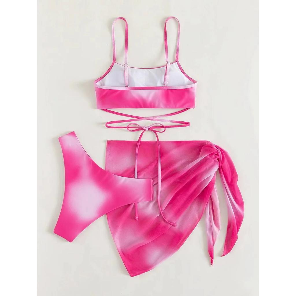 Solid Women's Swimsuit Elegant Lady Casual Bikini Set High Waisted 2 Pieces Push Up Swimwear Bohemian Bikini Sexy Bathing Suit