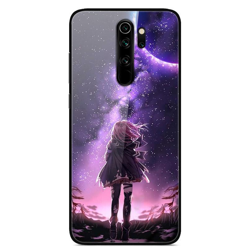 For Xiaomi Redmi Note 8 Pro Case Tempered Glass Fashion Lovely Phone Cases for Redmi Note 8 8T Note8 8Pro Back Cover Funda Coque
