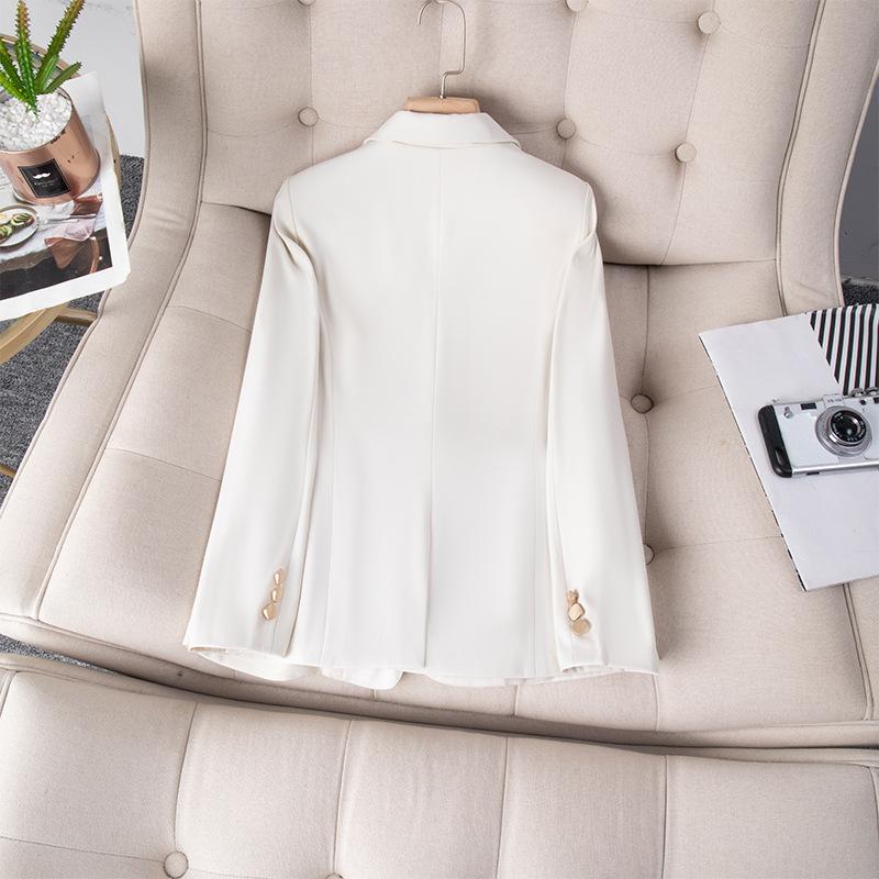 Autumn and Winter New Cotton Casual Blazer Single-breasted Slim Slim Cotton Fabric Coat for Women