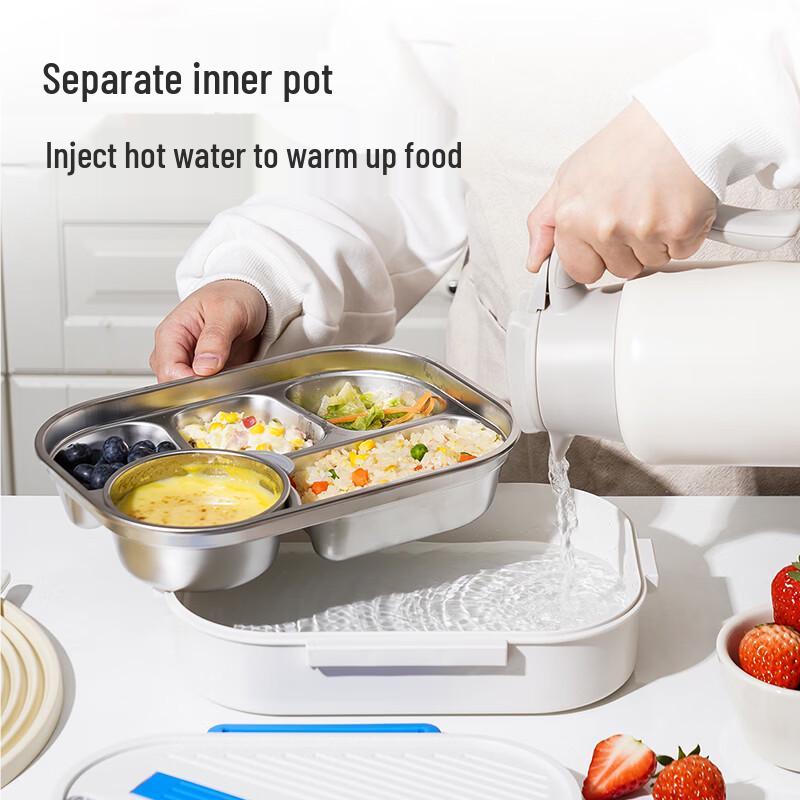 Lock&Lock 316L Stainless Steel Insulated 5-Compartment Lunch Box