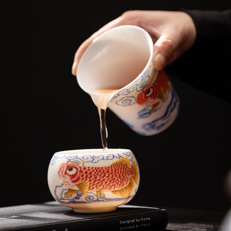 Kung Fu Reise-Teeset im chinesischen Stil aus Keramik, tragbare Meistertasse, Teekanne, Teetassen, Gaiwan, Teeschale für die Teezeremonie, Haushalts-Teegeschirr, neu