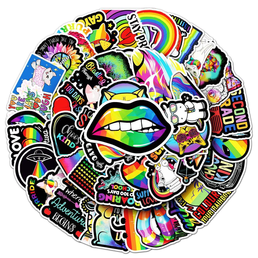 50 Colorful Epoxy Stickers: Creative DIY for Planners, Skateboards, Cars