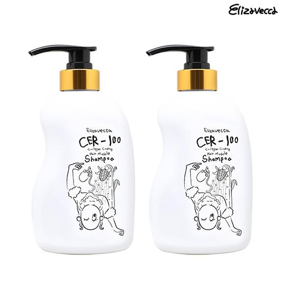 Elizavecca Collagen Coating Hair Muscle Shampoo CER-100 500ml (3 Different Quantities)