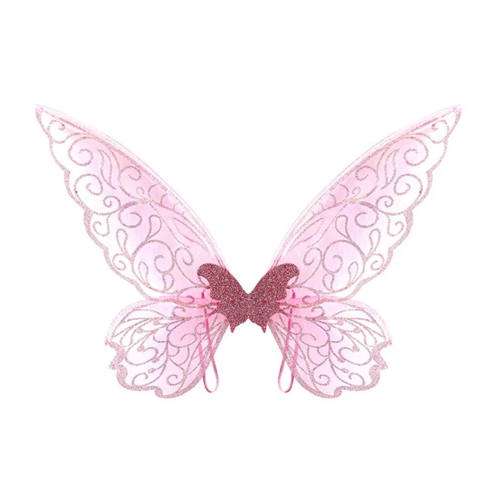 Fantasy Colorful Butterfly Fairy Wings Organza Sparkle Cosplay Wings Handmade Elf Wings Costume for Adult Kid