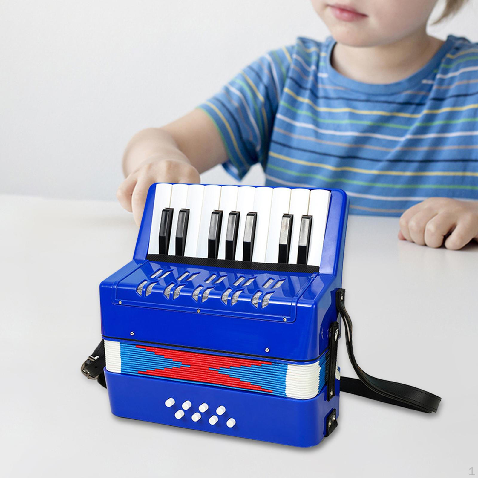 17 Keys 8 Bass Piano Accordion Educational Musical Toys Lightweight Kids Toy for Boys