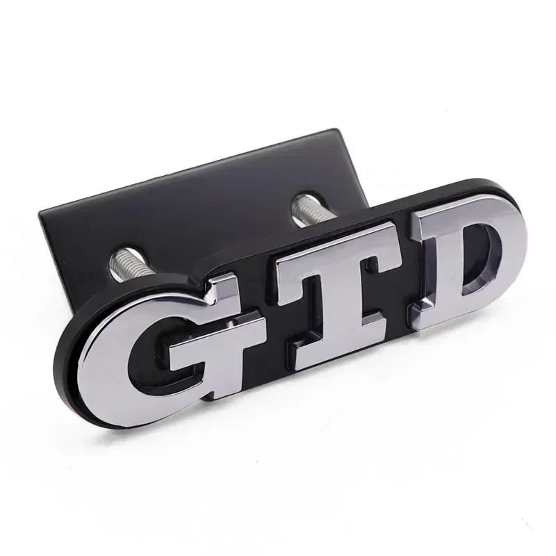 3D Metal Car Front Grill GTD Logo Rear Trunk Sticker Emblem Badge For Volkswagen VW Golf 4 5 6 7 7 MK4 MK5 MK6 MK7 MK8