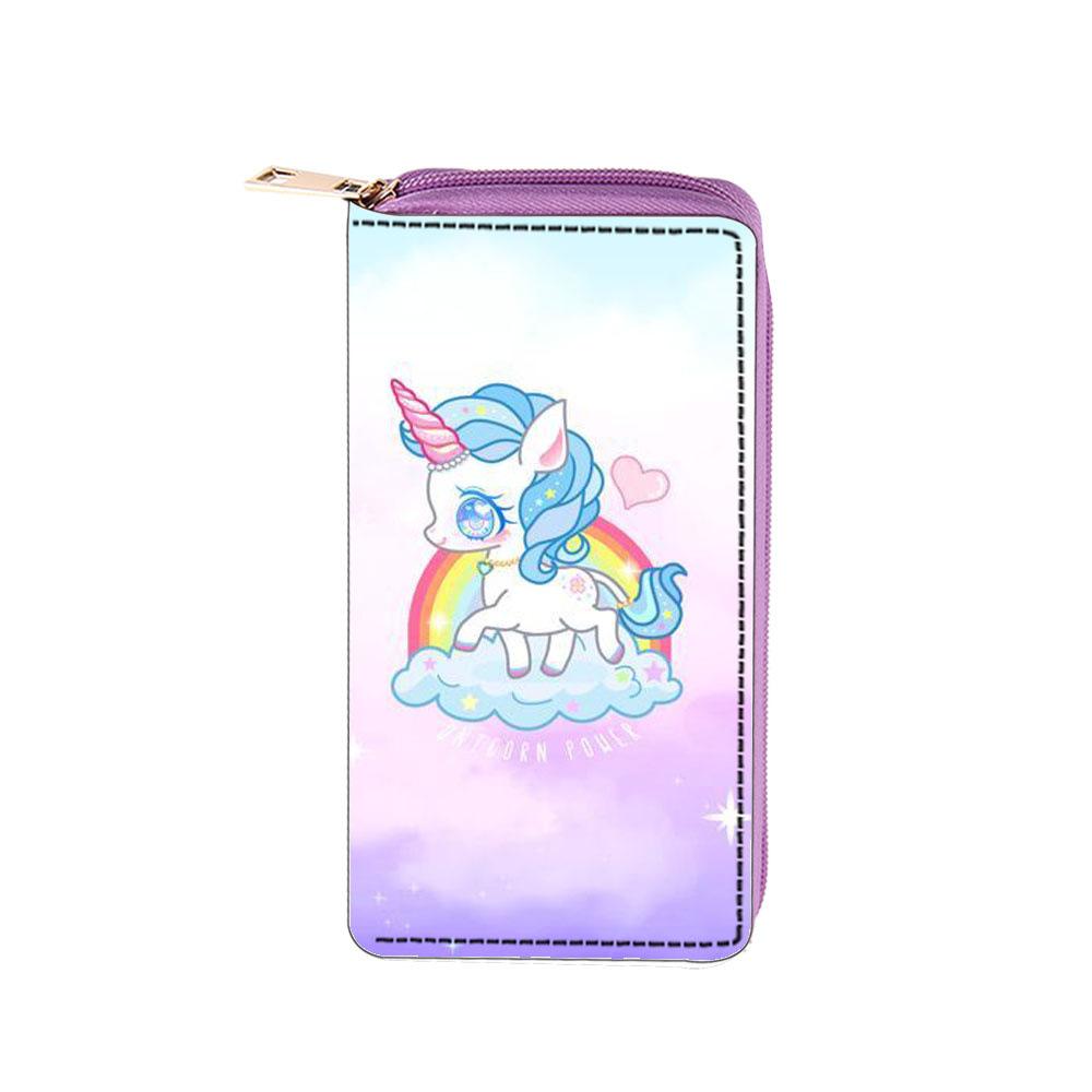 Unicorn long zipper wallet wallet digital proofing
