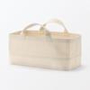 MUJI Cotton Canvas Soft Box with Handle, Slim Small, Approx. W37 X D185 X H16cm, Item No. 23089999,
