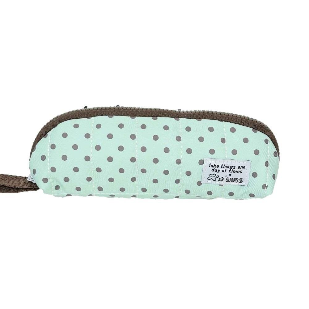 Y2k Pen Bag Cloth Pencil Pouch Makeup Cosmetic Storage Polka Dot Pencil Case  Kids Children