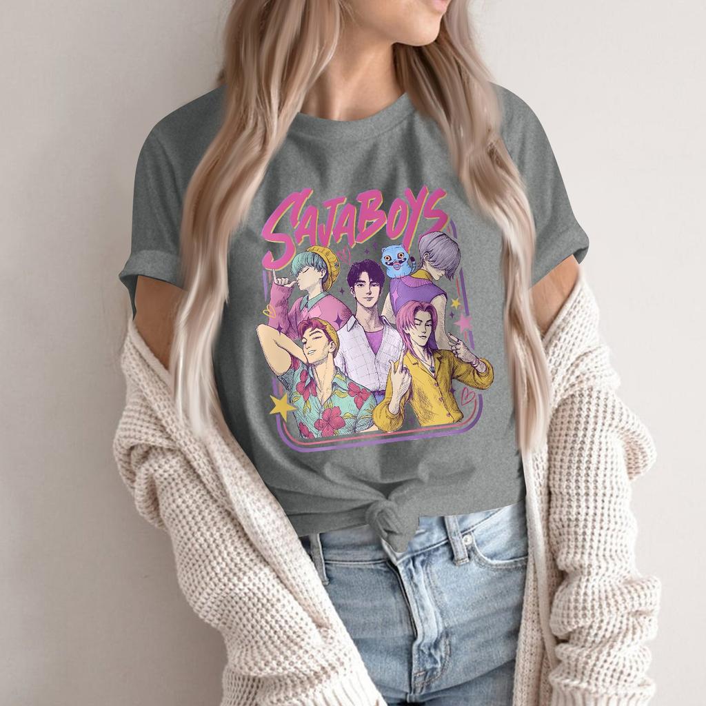 Women's Round Neck Short Sleeve T-shirt Casual Loose Top