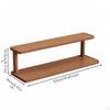 Bamboo Cup Shelf SpaceSaving 2Tier Mug Holder AntiSlip Base MultiTier Rack for Office, Pantry