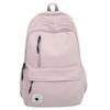 Schoolbag Solid Color Simple Backpack Men's and Women's Trend Original School Bag Students Commuting Light Travel Backpack