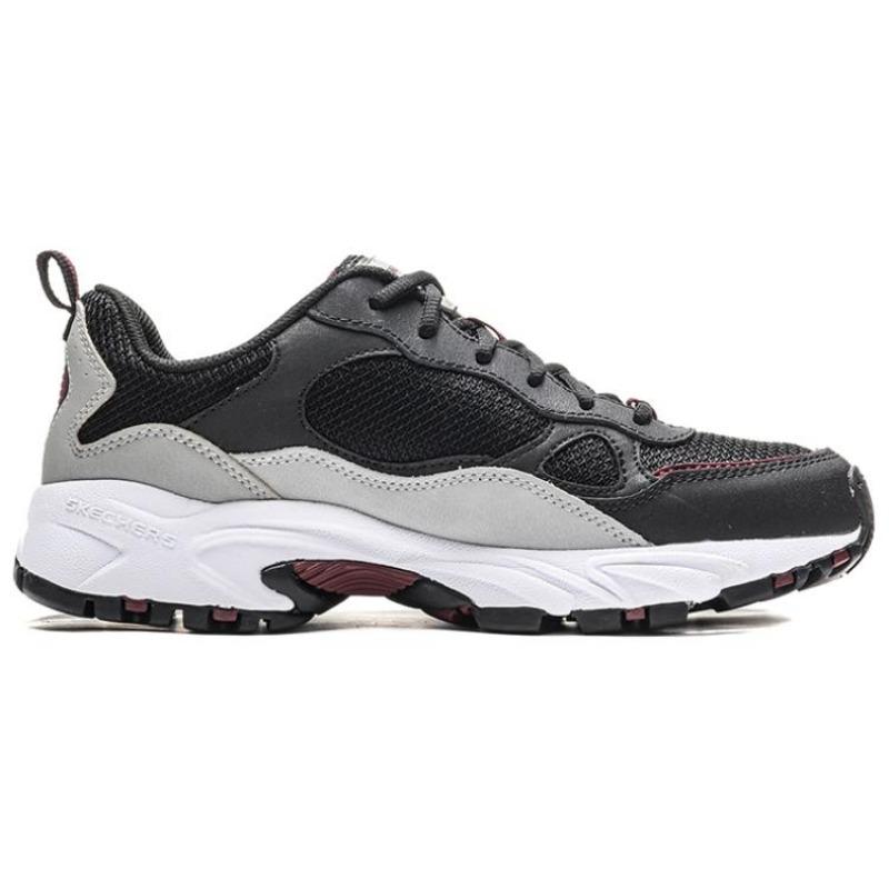 Skechers Men Synthetic Comfort Low Top Dad Shoes Black Grey 51706-BKGY