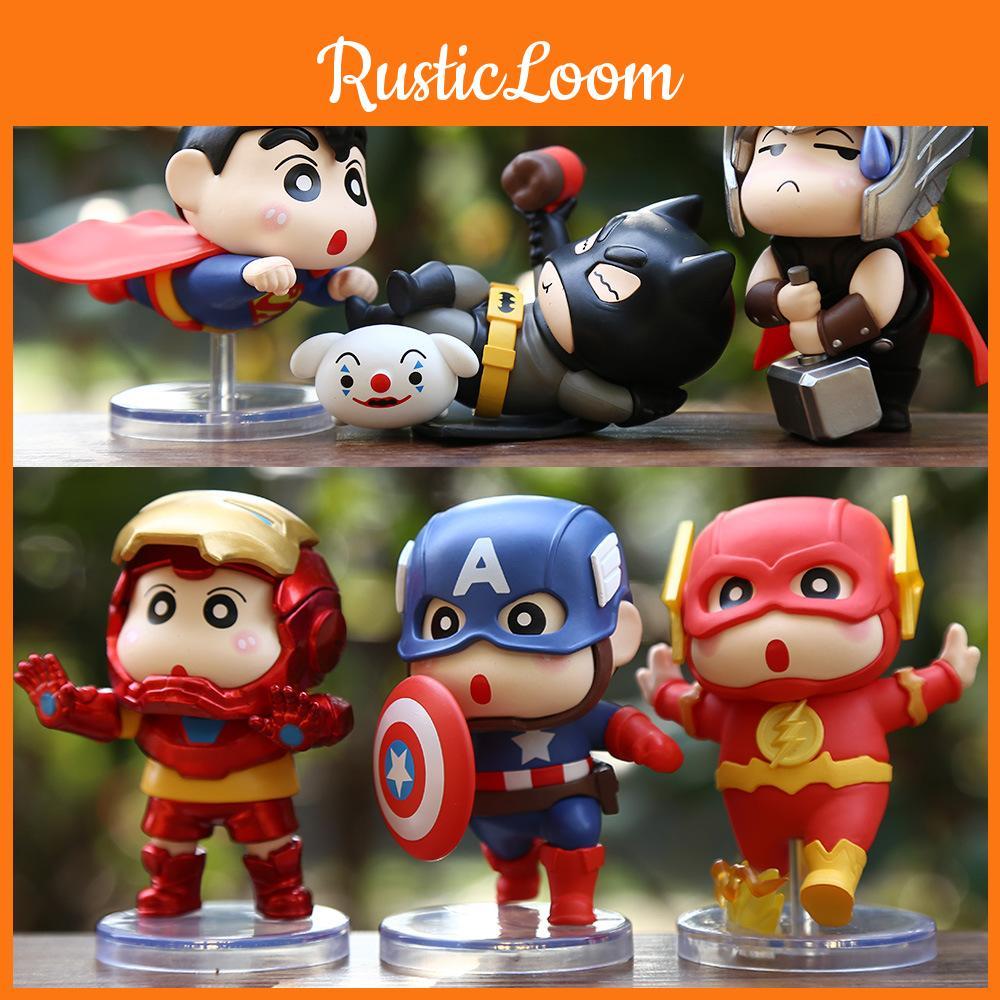 Hero Little Shin Pvc Mini Statue With Surprise Bag For Kids Gift