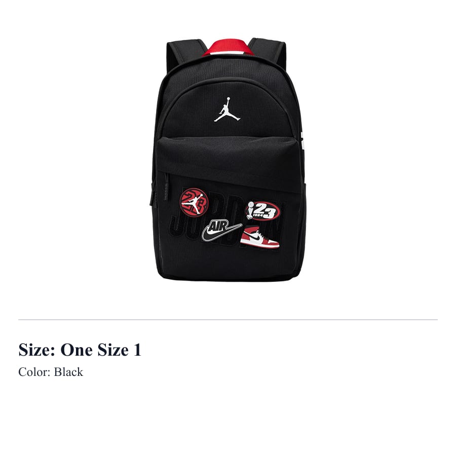 Jordan Polyester Backpack Medium Unisex Black JD2533232PS-001