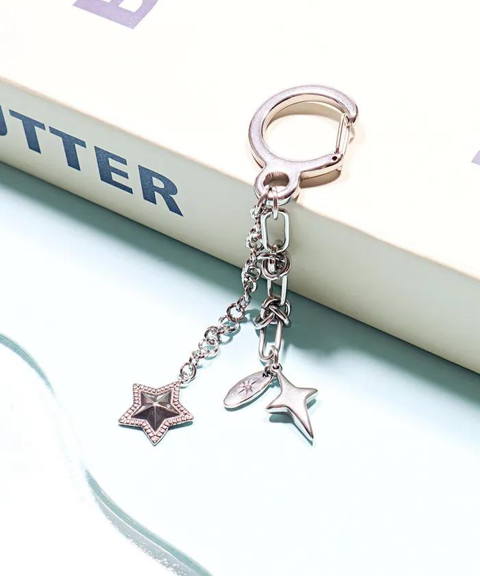 Polarita Twin Star Chain Keyring (PLT-kr-002_SV)